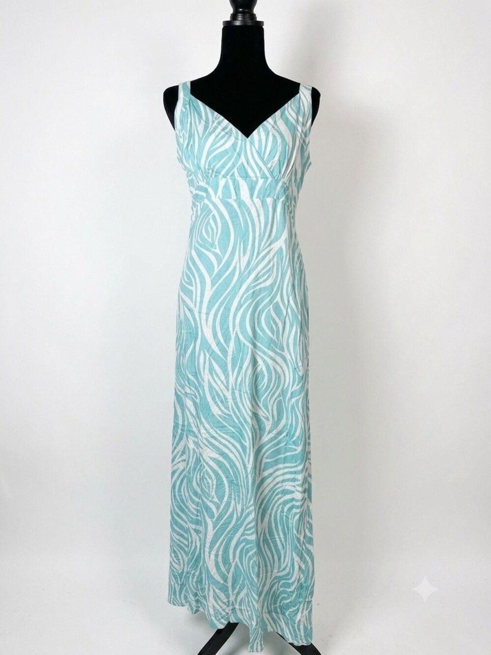 Escapada beach summer dress vacation aqua size m